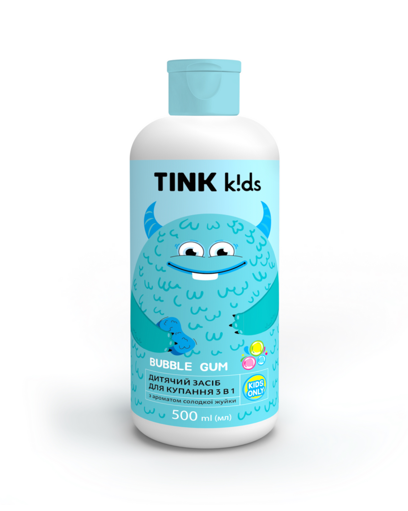 Дитячий засіб для купання 3 в 1 Bubble Gum Tink kids 500 мл
