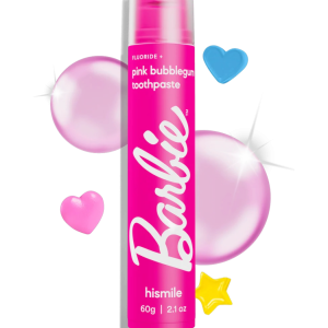 Зубна паста зі смаком жуйки Hismile Barbie Pink Bubblegum Toothpaste 60g