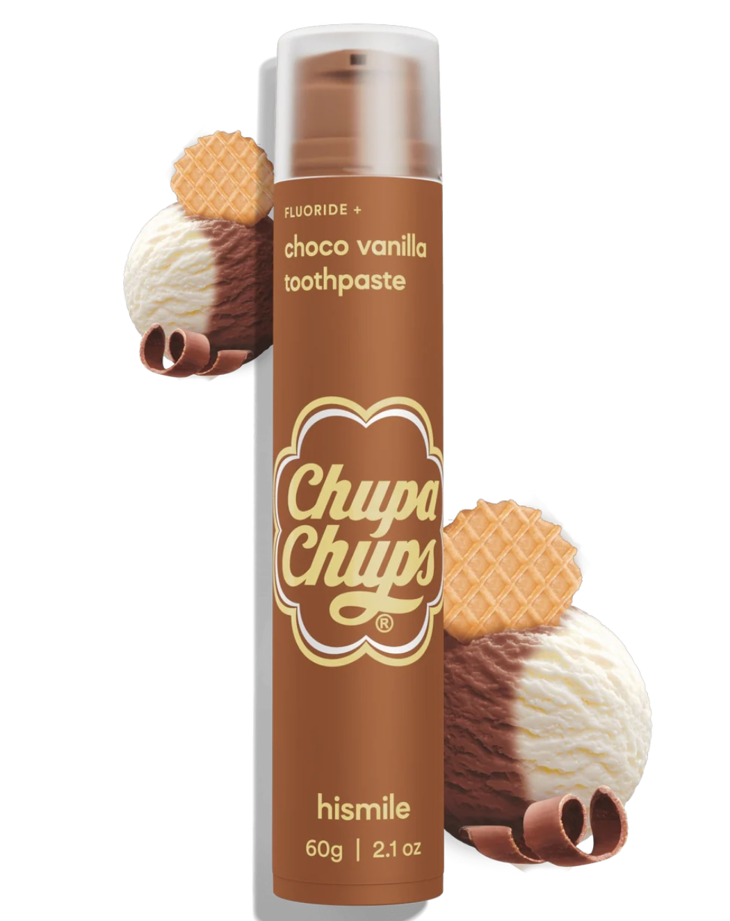 Зубна паста зі шоколадно-ванільним смаком Hismile Chupa Chups Choco Vanilla Toothpaste 60g