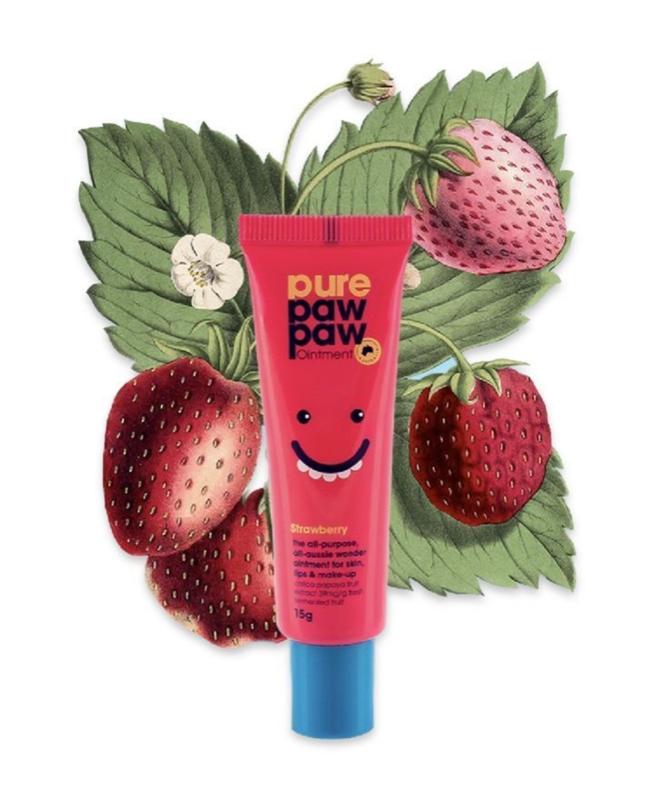 Відновлюючий бальзам Pure Paw Paw Strawberry з ароматом "Полуничний смузі" 15g